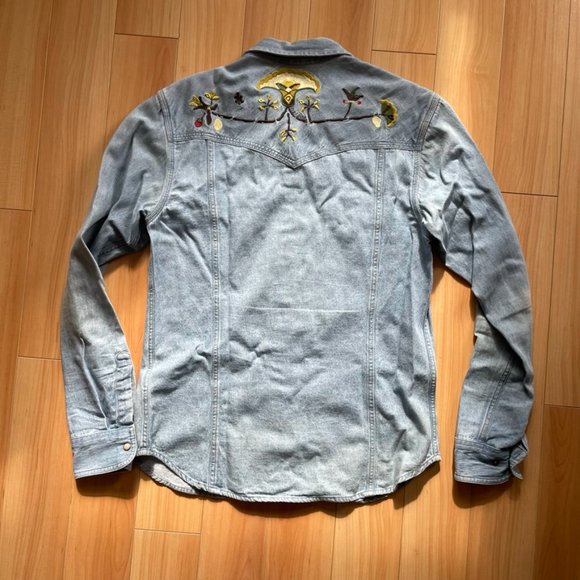 Corridor Embroidered Denim Shirt - S - Picture 4 of 5